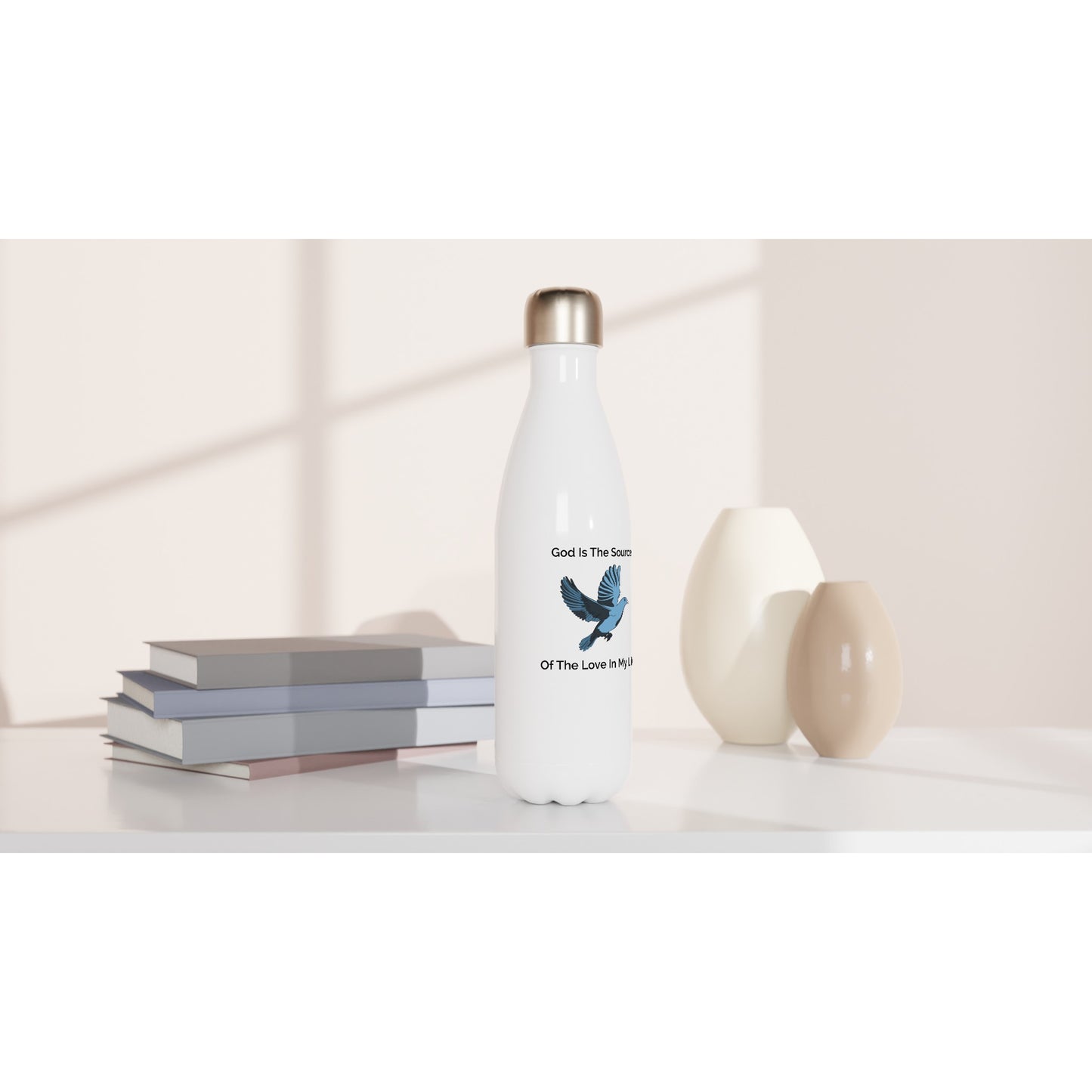 MindShift Water Bottle - God Is The Source Of The Love In My Life - 17oz