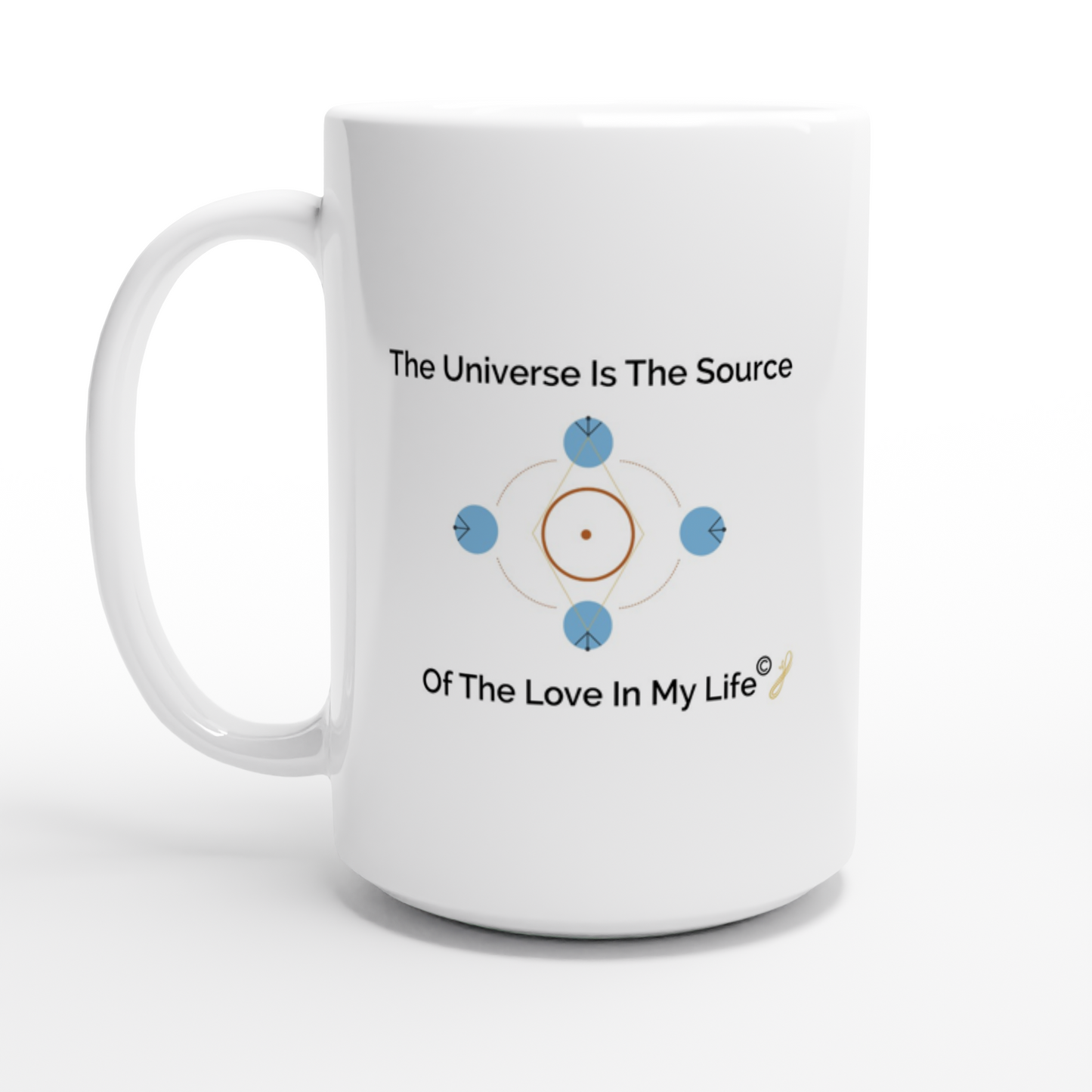 The MindShift Mug:  The Universe Is The Source Of The Love In My Life